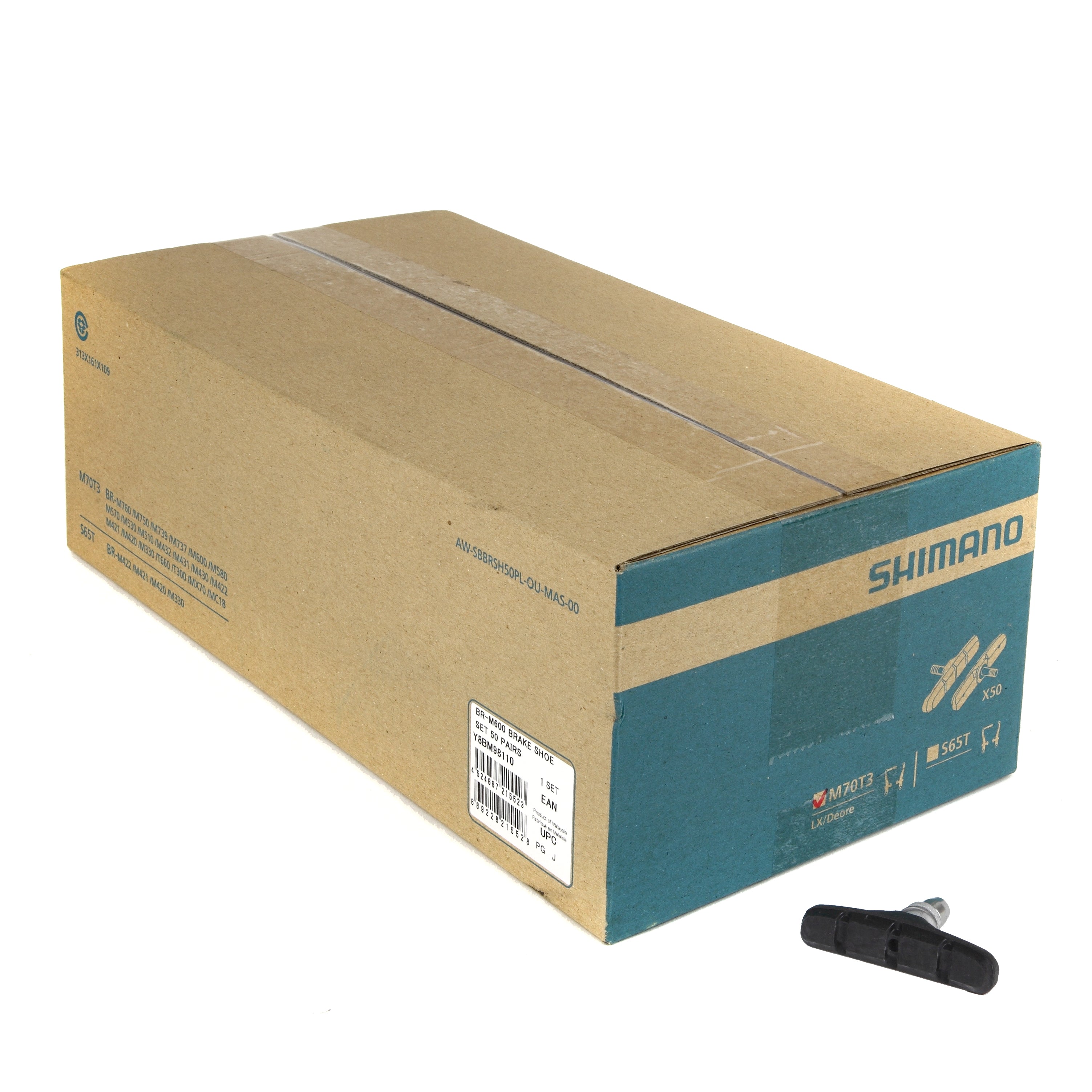Zapatas Freno Shimano M70T3 Negro 1 Unidad #2