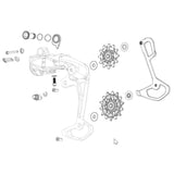Sram XX T-Type Eagle AXS Upper/Lower Housing Pin/Screw Kit Black